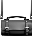 Handmade Leather Bowler Bag - Black