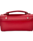 Handmade Leather Bowler Bag - Red