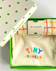 Organic Cotton Baby Bodysuit & Muslin Swaddle Blanket Gift Set