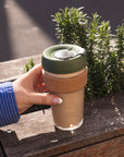 Brew Cork Glass Cup - 16oz | Pine