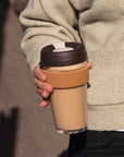 Brew Cork Glass Cup - 16oz | Almond