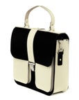 NEW Black and Ivory Two Tone Satchel