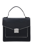 Black Piñatex™ Leather Piped Leather Handbag Brix and Bailey