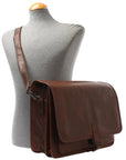 Versatile Traveler: Leather Messenger Bag