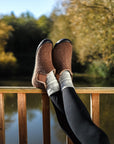 Women's Slipper Boot in Chocolate and Cream