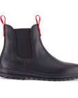 Busby Men's Winter Chelsea Boot, Black Leather