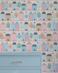 Bustle Toy Town Wallpaper for Children