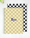 Bye Checkerboard Leaving Card