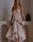 Silk Halter Dress in Shibori