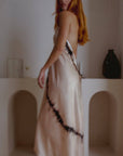 Silk Halter Dress in Shibori