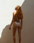 Vega String Bikini in Tan Shibori