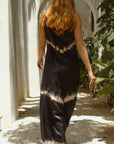 Andromeda Silk Dress in Black Shibori