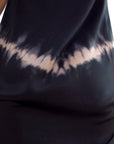 Vela Silk Dress in Black Shibori