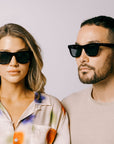 Classic Genderless Black Sunglasses – UV Protection & Biodegradable Frames by Reecy at brixbailey.com