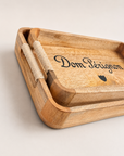 Dom Pérignon Wooden Serving Tray Set | Champagne Butler Trays