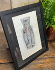 Framed Antique Anatomy Print 1920s Medical Book Plate Wall Art Picture G