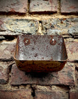 Vintage Rusty Metal Wall Mounted Planter / Herb Planter / Plant Pot / Key Holder