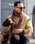 Mens Burgundy Wool Scarf