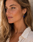 Medusa Small Gemstone Drop Earrings Lapis