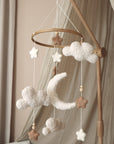 Handmade fluffy clouds baby mobile-4