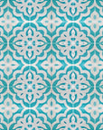 Turquoise glazed ceramic wall tile, Isla collection, handcrafted luxury Moroccan-inspired patterned tile, premium UK-made decor by Maria Starling Design at brixbailey.com