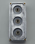 3 Gang 2 Way Solid Cast Metal Conduit Toggle Light Switch