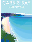 Carbis Bay Seaside Travel Poster Print