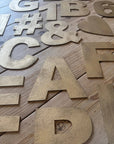 Gold Fat Font Metal Alphabet Letters – 5” or 12” Decorative Lettering A–Z