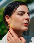 Moirai Double Twisted Loops Earrings Pariba Onyx