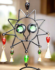 Celestial Sun and Moon Chime with Beads-0