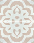 Isla porcelain tile, dusky pink Moroccan-inspired luxury boho chic design, premium handcrafted R11 anti-slip, indoor outdoor versatile by Maria Starling Design at brixbailey.com