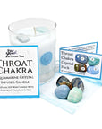 Throat Chakra Healing Crystal & Candle Combination Pack