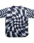 Aixo Checker Mens Top Grey