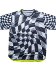 Aixo Checker Mens Top Grey