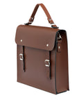NEW Chestnut Unisex Structured Leather Backpack