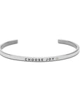 Choose Joy Engraved Bracelet in Polished Steel