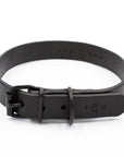 Matte Black Collar - Handmade Leather Notte Edition