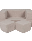 MeowBaby® Bearly Cube Sofa - Light Grey
