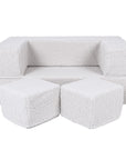 White Bearly Cube Sofa for Children