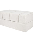 Cream Cube Sofa with Matching Poufs
