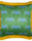 The Delray Green and Bright Blue with Fringing