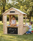 Wooden Café Shop Playhouse for Kids