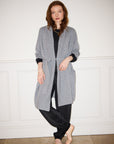 Silver Grey Pure Cashmere Robe
