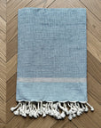 Cassis Blue/Navy Fringed Cotton Fouta
