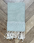 Cassis Sage Fringed Cotton Fouta