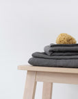 Honeycomb Fine Waffle Towel - Charcoal