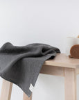 Honeycomb Fine Waffle Towel - Charcoal