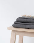 Honeycomb Fine Waffle Towel - Charcoal