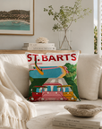 St. Barts Tropical Needlepoint Pillow