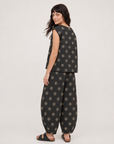 Pip Black Starburst Print Sleeveless Top